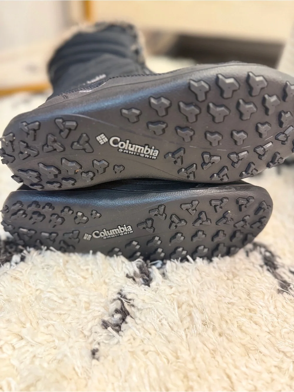 Columbia Minx Mid III Omni-Heat Waterproof Snow Boots Black Faux Fur Women’s 8.5